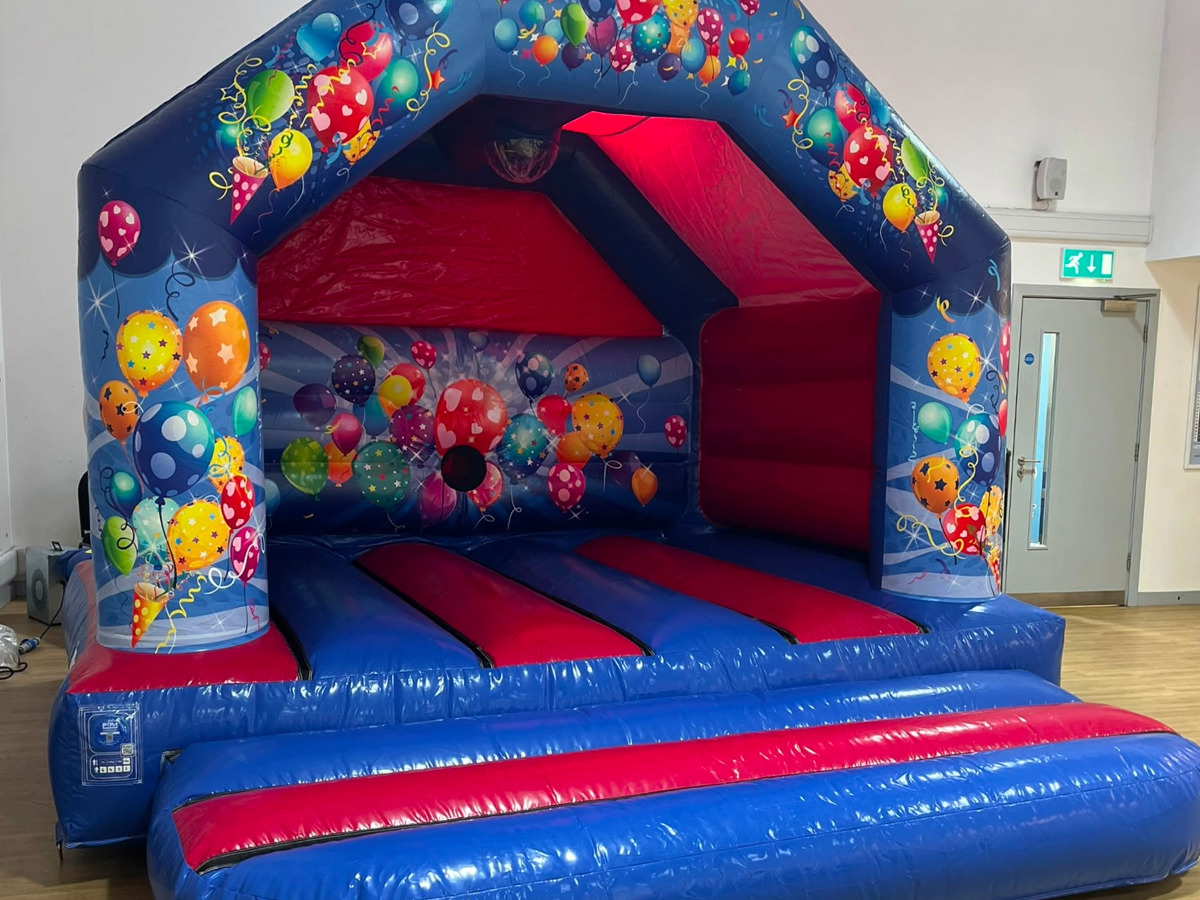 Colourful bouncy castle in the Pelican Centres studio space
